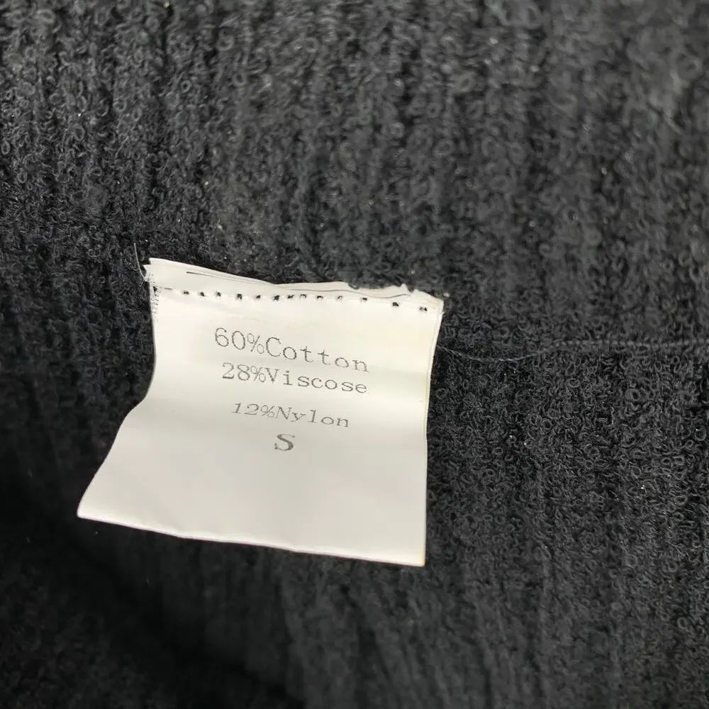 Unbranded Ribbed Knit Shorts Womens Size Small Pull On Waist Black